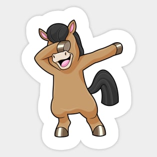 Horse at Hip Hop Dance Dab Sticker